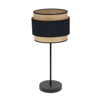 Sobremesa Alto Kandy 1xe27 Natural/Negro de Fabrilamp, diseño moderno y elegante para iluminar tu hogar.