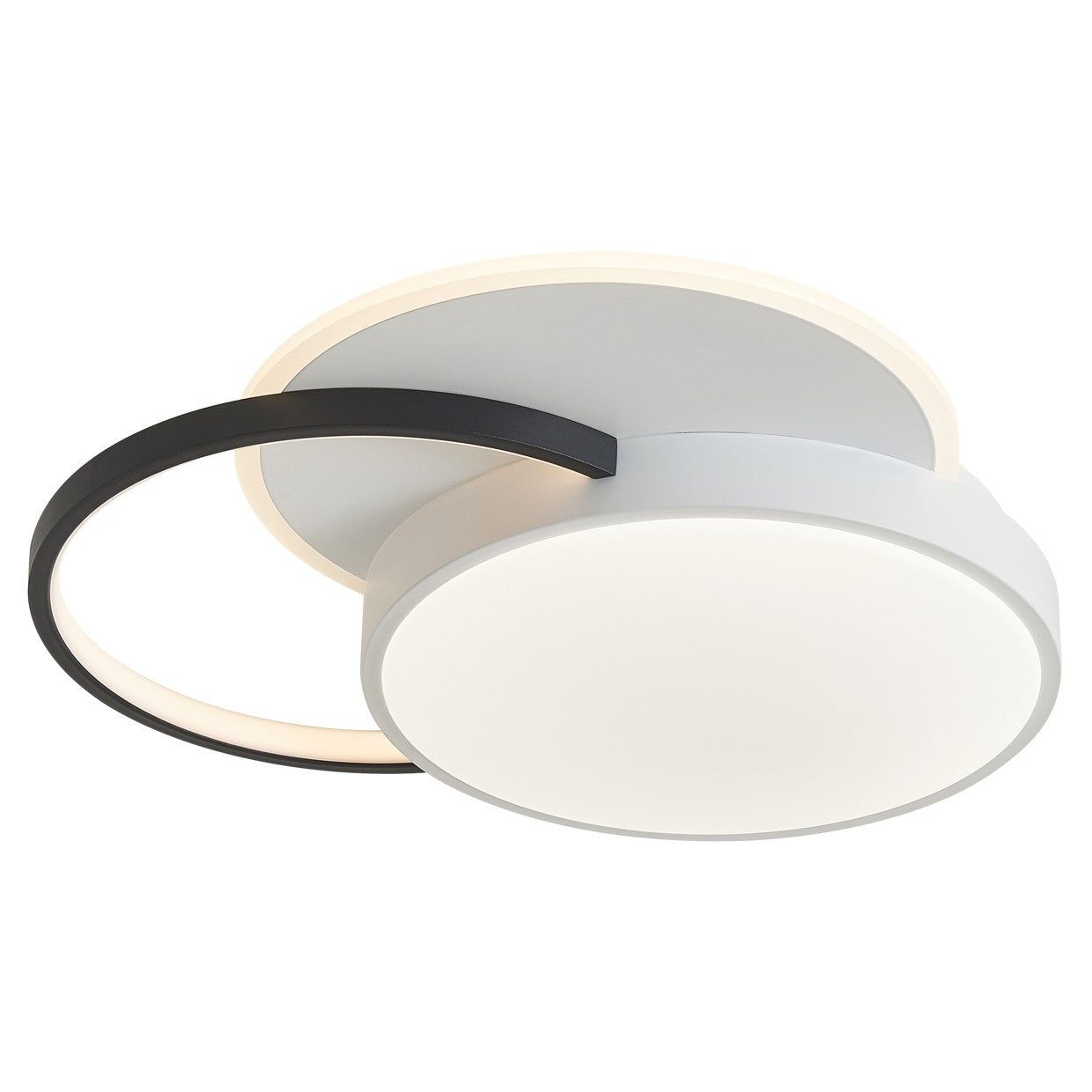 Plafón LED regulable Taigo Alemar blanco negro - Vista principal