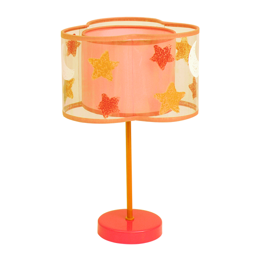 Lámpara infantil Astros fabricada en color naranja, ideal para habitación de niños