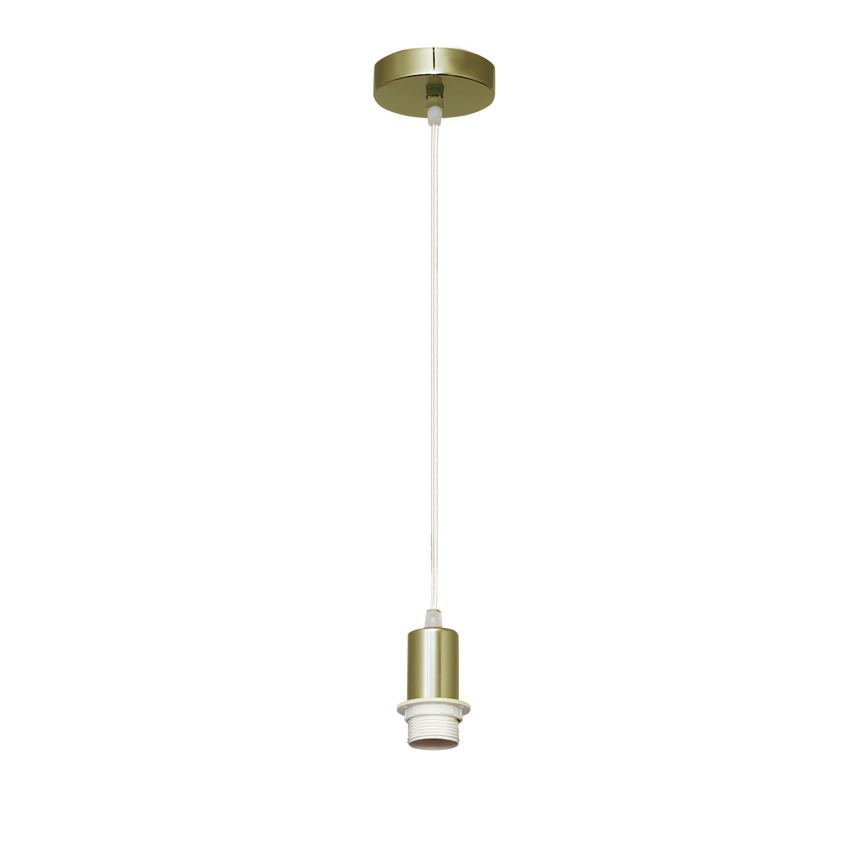 Armazón colgante Cara fabricado en metal color cuero, ideal para interiores