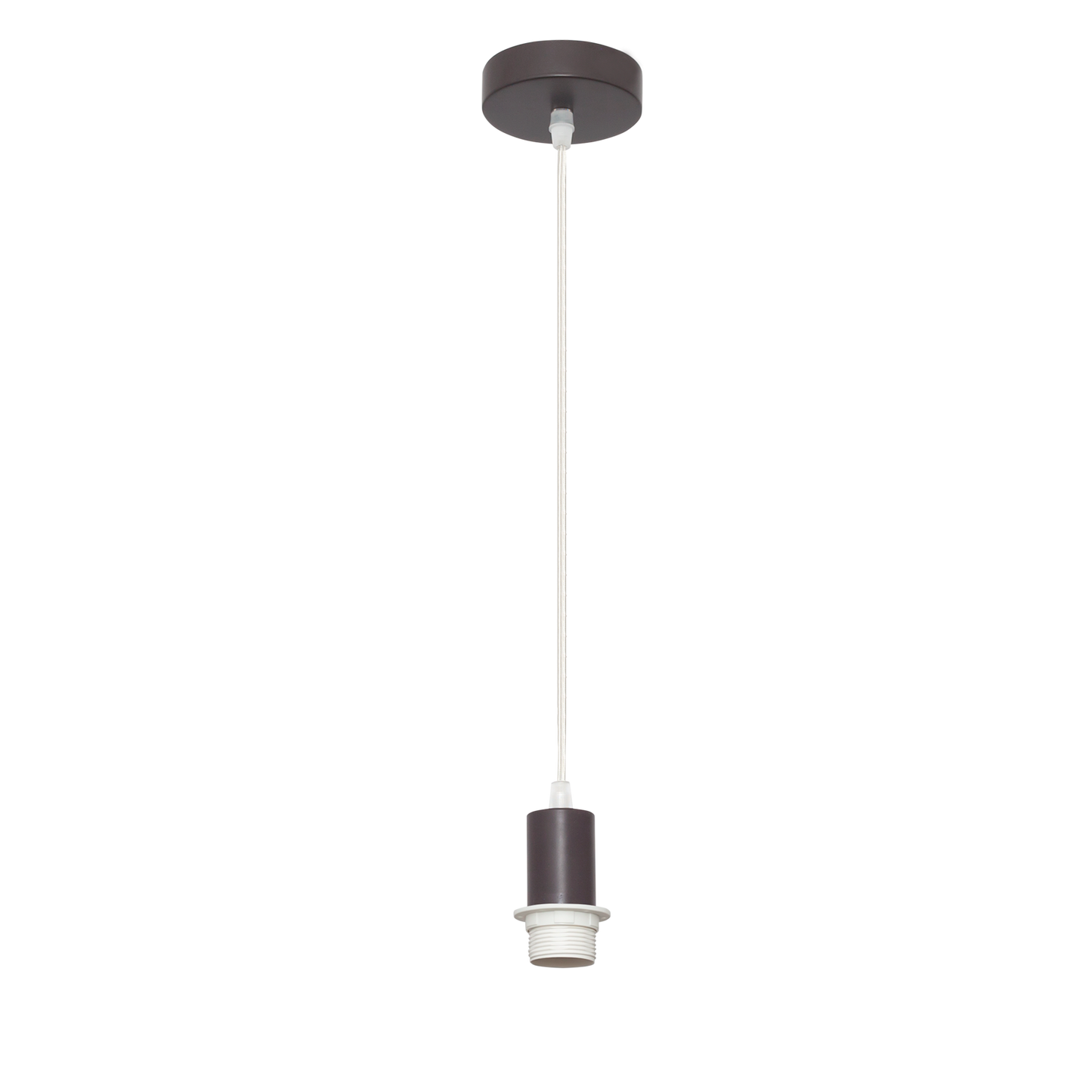 Armazón colgante marrón para pantalla Cara E27 de Fabrilamp, ideal para interiores. Compra en luzguru.com