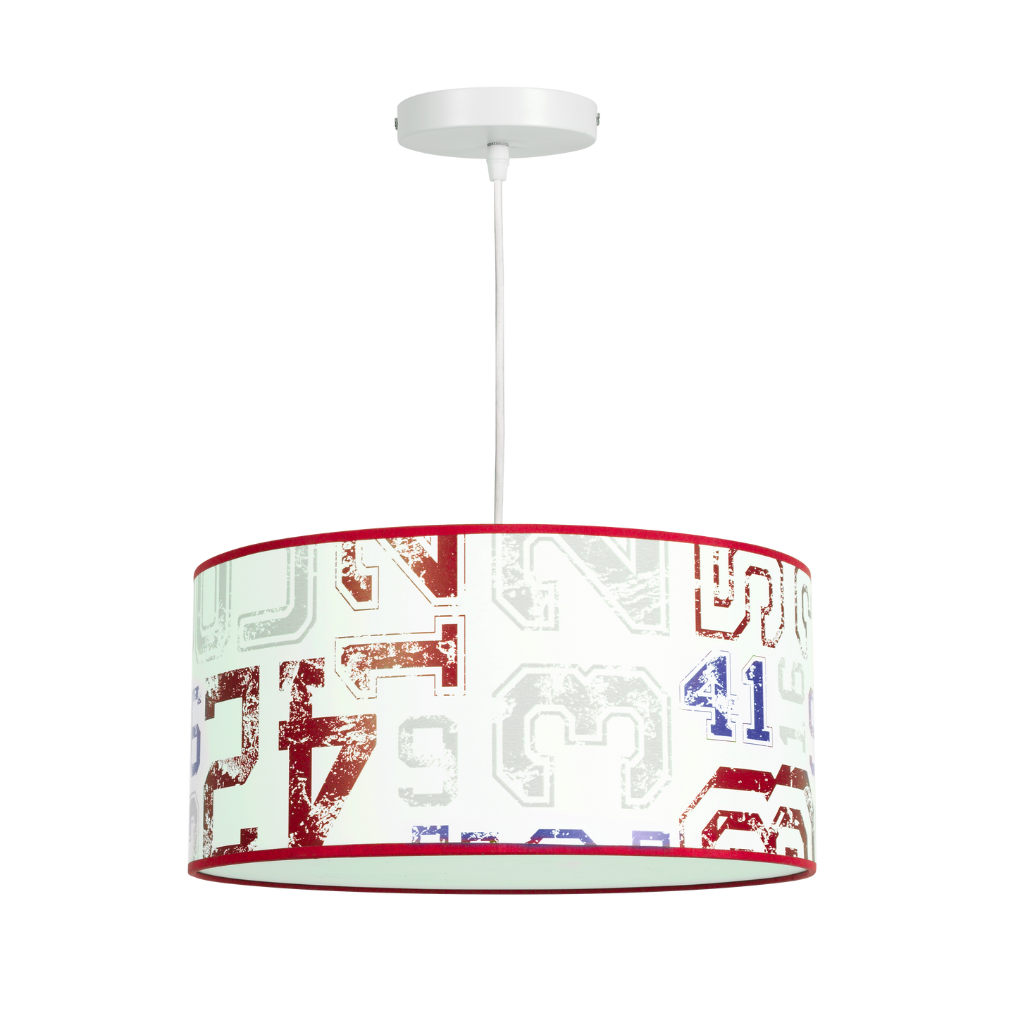 Lámpara Dorsal infantil fabricada en color rojo, ideal para la habitación de los niños.