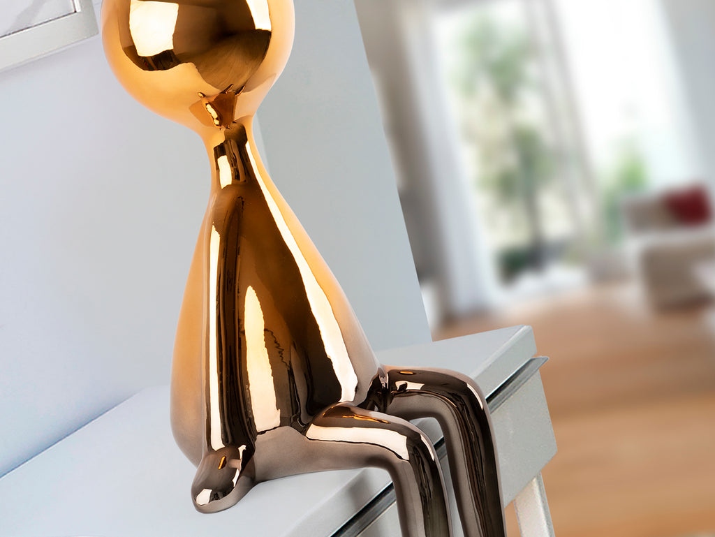 Figura Decorativa Sit Down Gris/Naranja - Schuller - 254236 - Vista 5