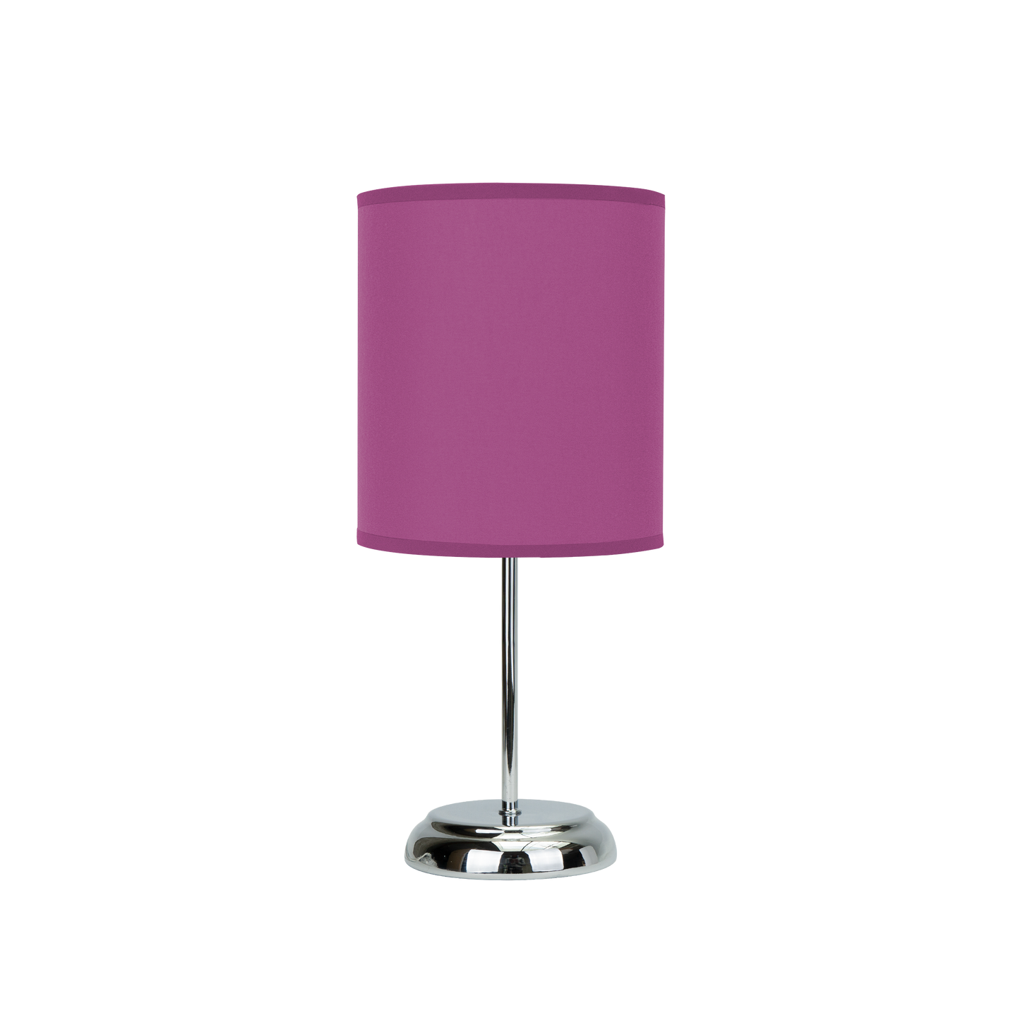 Sobremesa Nicole fabricada en metal y textil color lila, ideal para iluminación interior