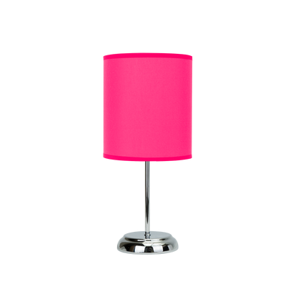 Sobremesa Nicole Fucsia E14 de Fabrilamp, vista frontal. Iluminación elegante y moderna para tu hogar.