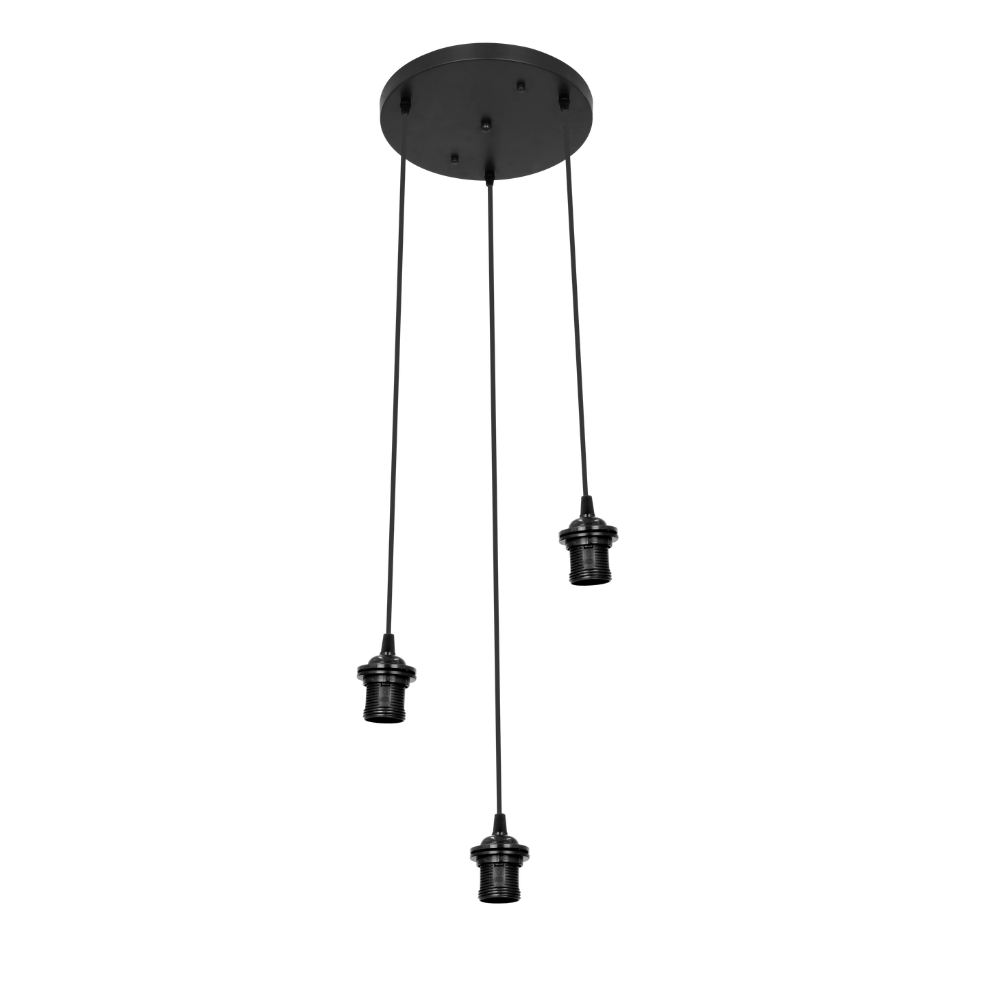 Armazón plafón Nia fabricado en metal color negro, ideal para personalizar tu lámpara