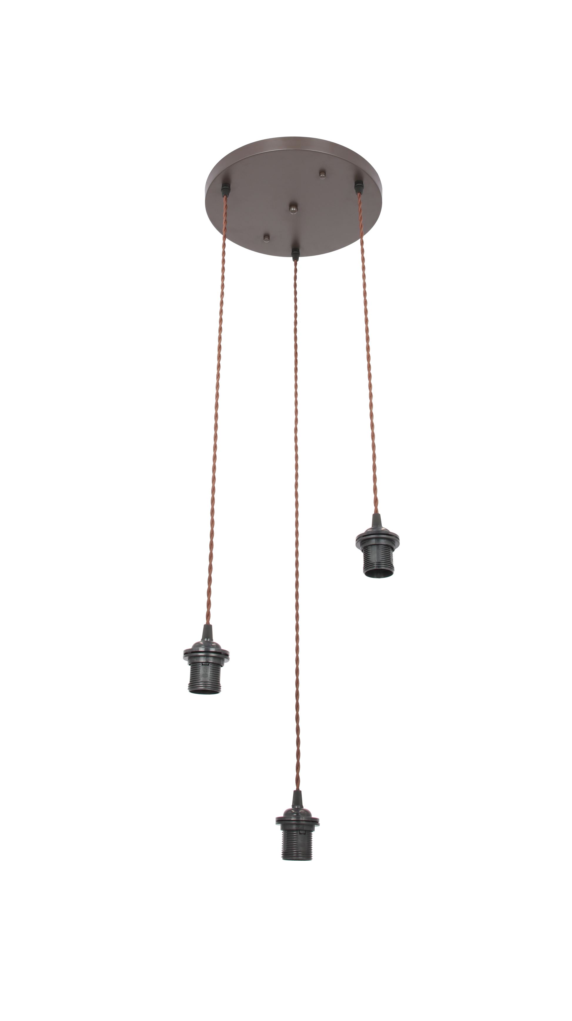 Armazón Nia fabricado en metal color marrón, ideal para personalizar tu lámpara de techo