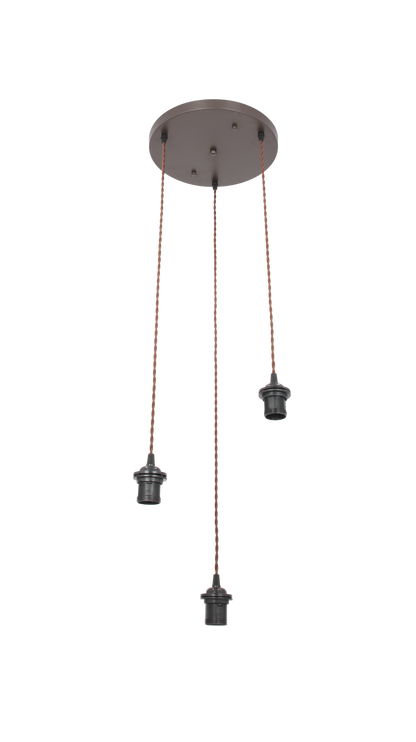 Armazón Nia fabricado en metal color marrón, ideal para personalizar tu lámpara de techo