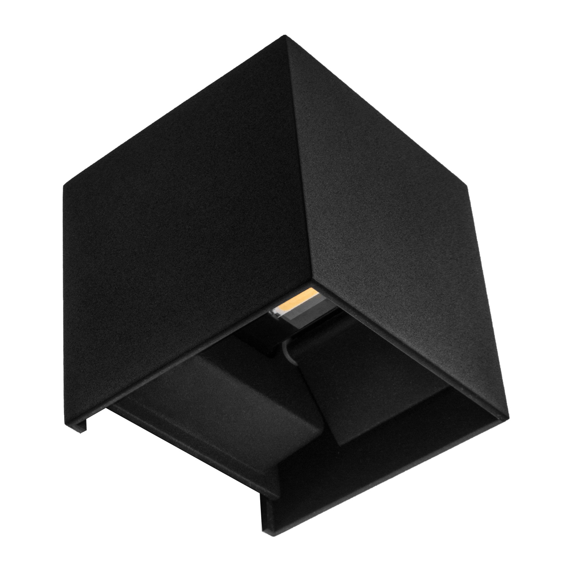Aplique Segmento fabricado en Aluminio color Negro, ideal para exterior
