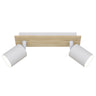 Regleta 2L Smit Alemar blanco madera con cabezales orientables - Vista principal