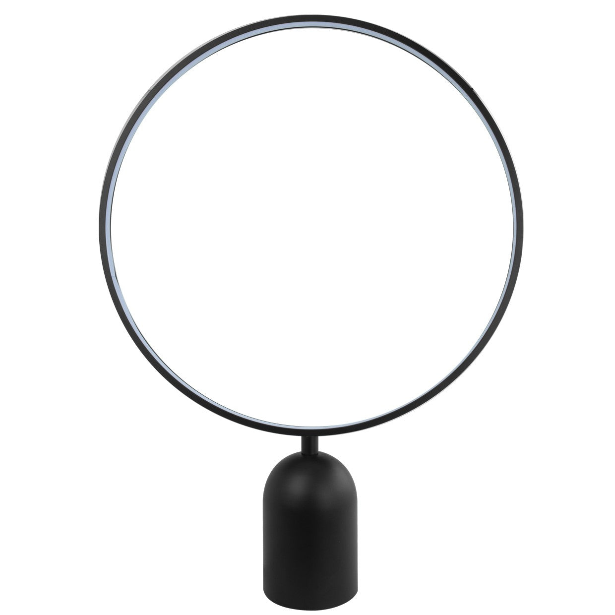 Lámpara sobremesa LED Halo negro 18W ALEMAR - Vista principal con aro LED