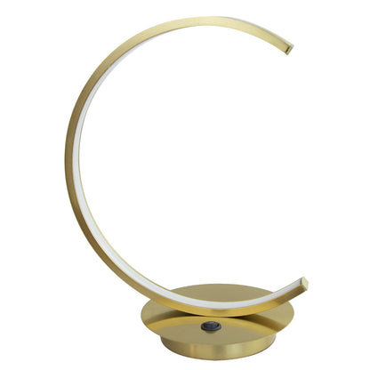 Sobremesa LED Uber latón ALEMAR 5W - Vista principal con base y cable