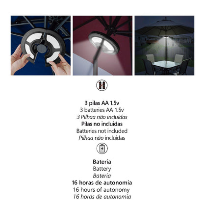 Vista lateral del aro de acrílico en luz LED Lacos negro Alemar