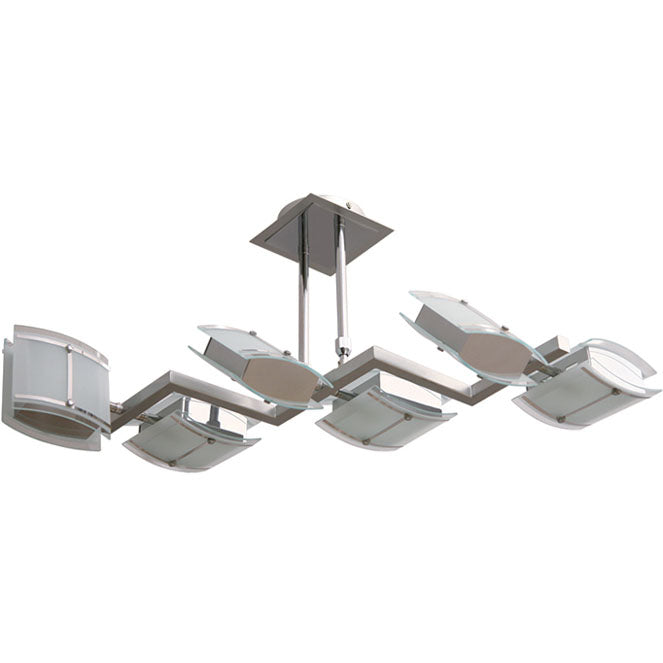 Lámpara de Techo BETIM 6xG9 Gris/Cromo Interlusa para salón