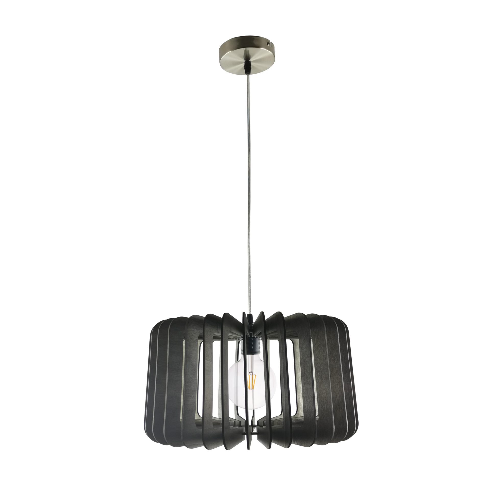Colgante rústico vintage en madera, perfecto para iluminar tu comedor