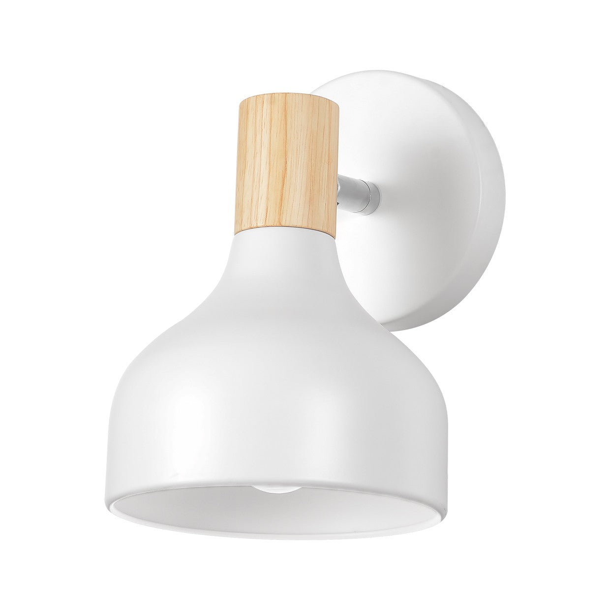 Detalle del cabezal orientable en aplique Argán blanco madera ALEMAR - Vista lateral