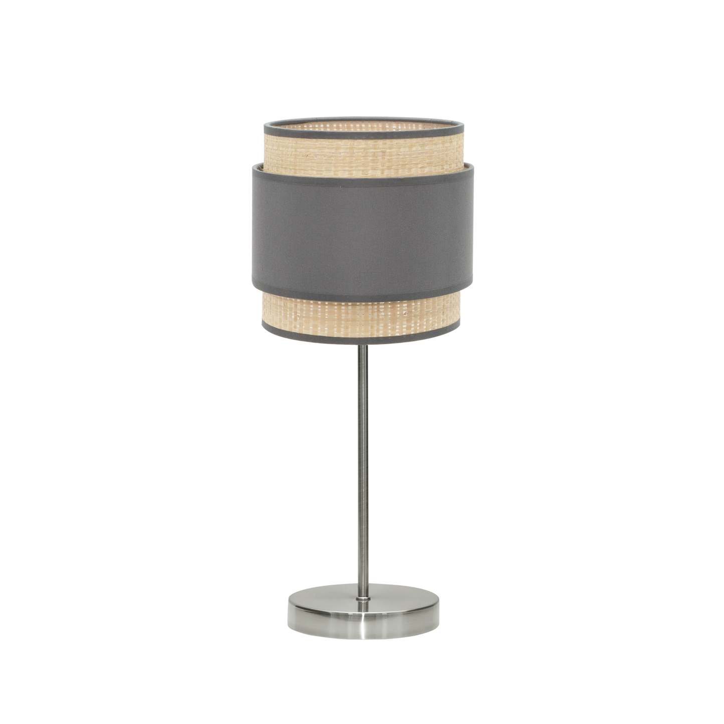 Sobremesa Kandy Natural/Gris de Fabrilamp, diseño moderno y elegante para iluminar tu hogar.