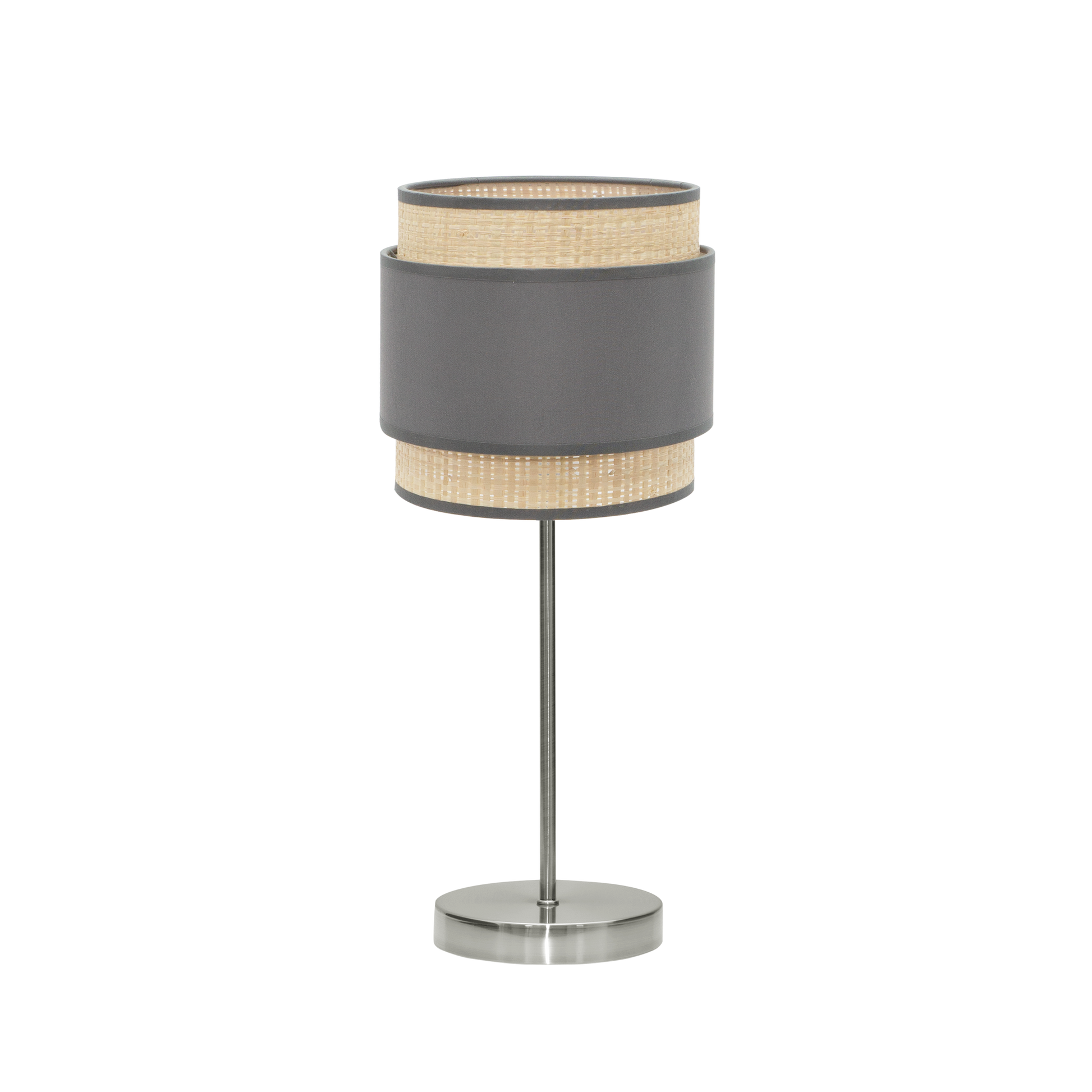 Sobremesa Kandy Natural/Gris de Fabrilamp, diseño moderno y elegante para iluminar tu hogar.