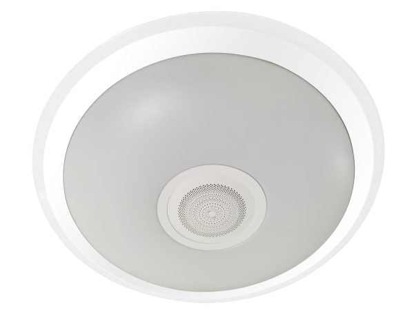 Plafón LED 44W de Muñoz e Hijos (Plafon Musical) en color blanco con altavoz central - Ref 90M54B

