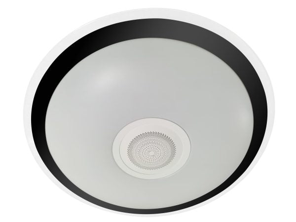 Plafón LED Musical grande de Muñoz e Hijos (plafon musical) 53cm en color Negro con altavoz bluetooth - Ref 90M55N

