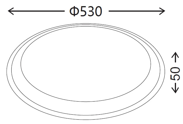 medidas Plafón LED Musical grande de Muñoz e Hijos (plafon musical) 53cm en color Blanco con altavoz bluetooth - Ref 90M55B


