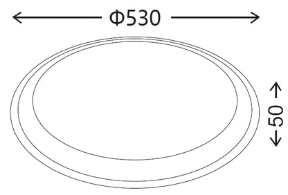 medidas Plafón LED Musical grande de Muñoz e Hijos (plafon musical) 53cm en color Blanco con altavoz bluetooth - Ref 90M55B

