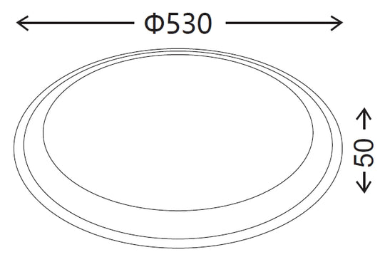 medidas Plafón LED Musical grande de Muñoz e Hijos (plafon musical) 53cm en color Blanco con altavoz bluetooth - Ref 90M55B

