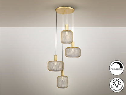 Lámpara Colgante Osiris 4 Luces Oro 58 cm Schuller en ambiente decorado | Schuller