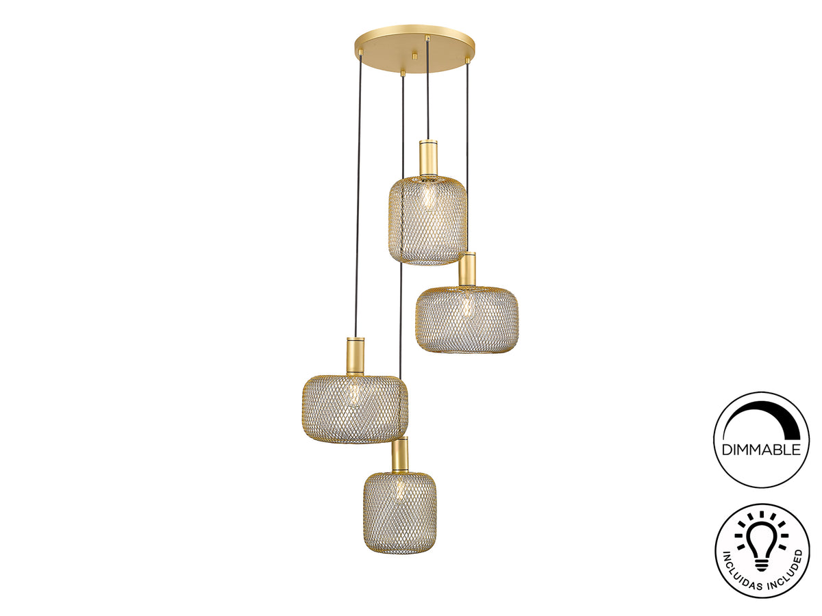 Lámpara Colgante Osiris 4 Luces Oro 58 cm Schuller - vista principal | Schuller