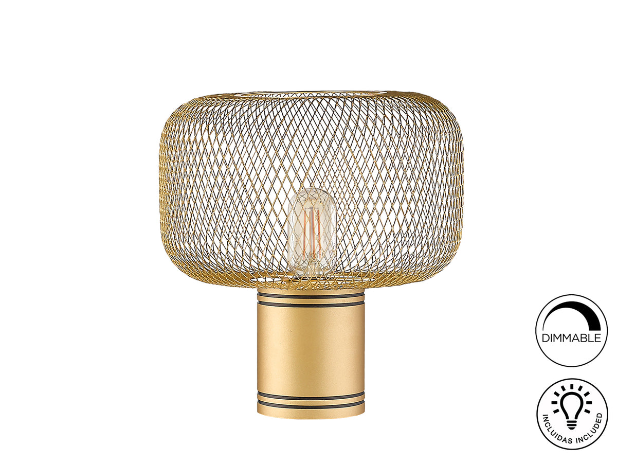 Lámpara de Sobremesa Osiris 30 cm Oro Schuller en ambiente decorado | Schuller