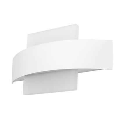 Aplique de pared cuadrado ARCO blanco 8W de Fabrilamp, ideal para iluminar porches y entradas.