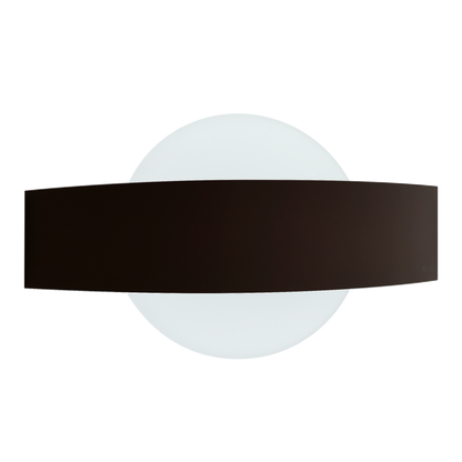 Aplique ARCO fabricado en metal color negro, ideal para interior