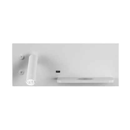 Aplique LED con foco orientable 350º y plegable 90º para lectura