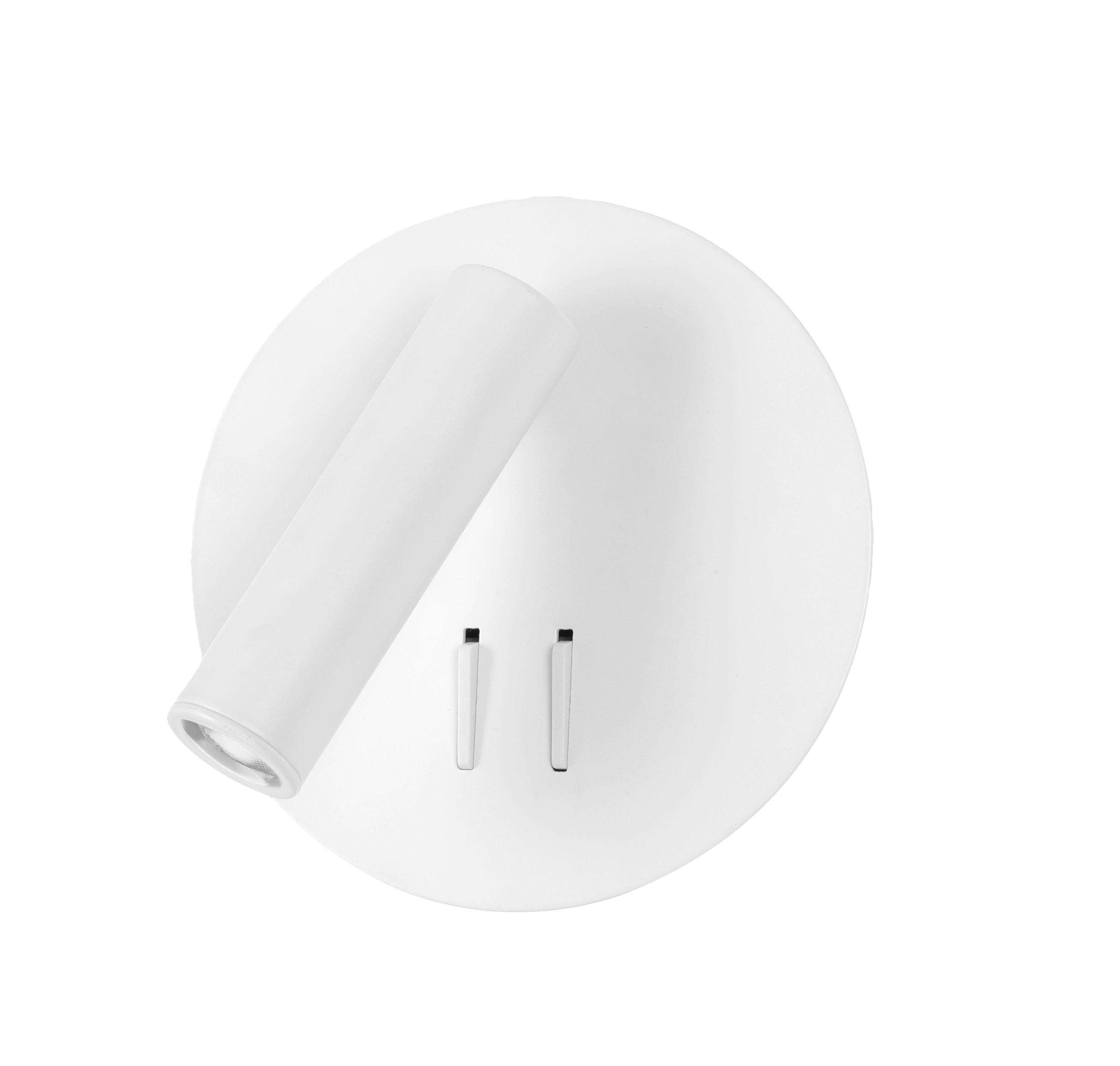 Aplique Manet Redondo Blanco LED, vista frontal, doble encendido, Fabrilamp