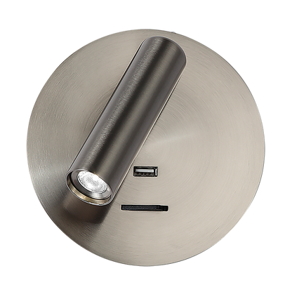 Aplique LED con foco orientable 350º, ideal para lectura
