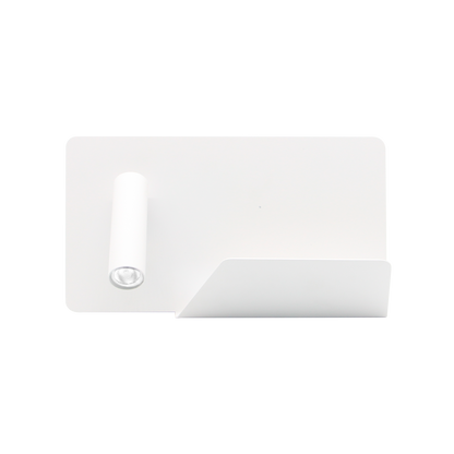 Lámpara de pared moderna con estante, ideal para dormitorio