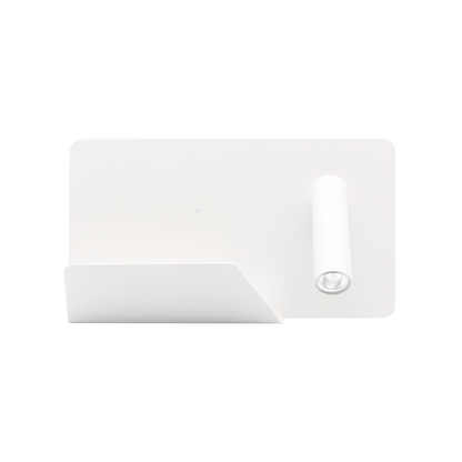 Lámpara de pared moderna con estante, ideal para dormitorio