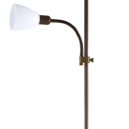 Pie de salón con lector orientable, ideal para lectura y ambientes acogedores