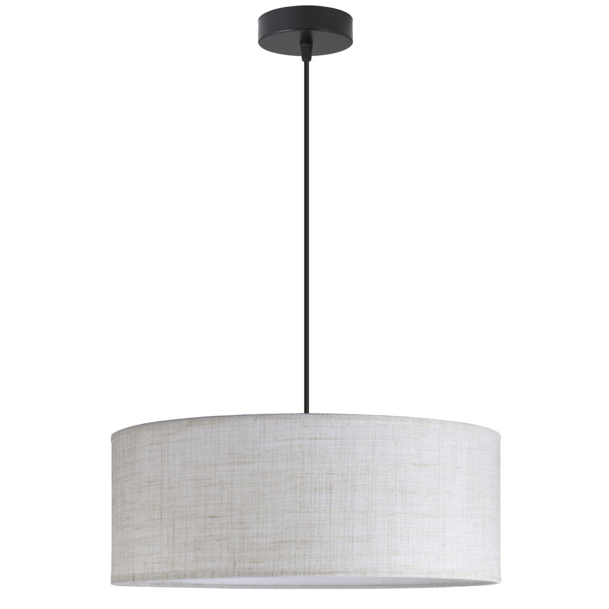 Colgante Mera lino tostado ALEMAR con pantalla cilíndrica - Vista principal