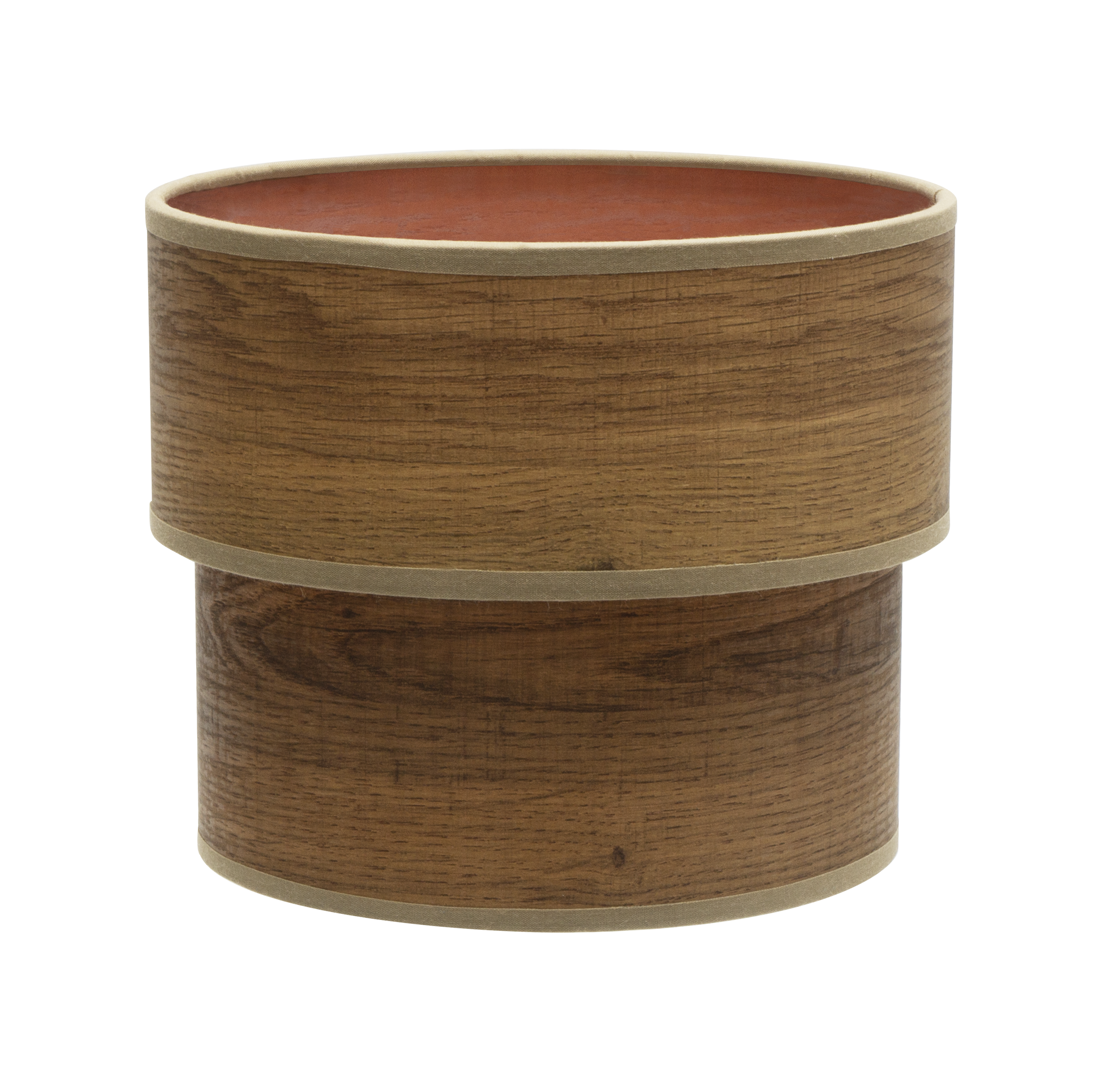 Pantalla Sobremesa Doble Smile E14 Madera Oscura - Vista Frontal