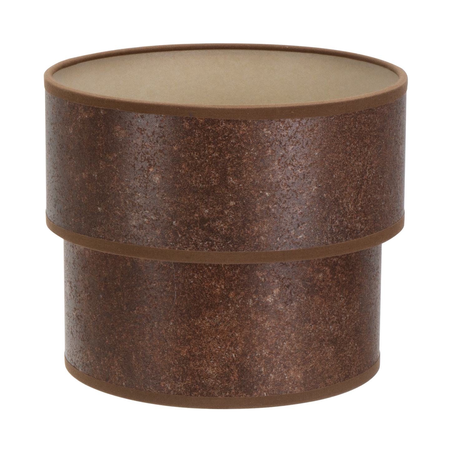 Pantalla Sobremesa Doble Smile E14 Óxido vista frontal, Fabrilamp, luzguru.com