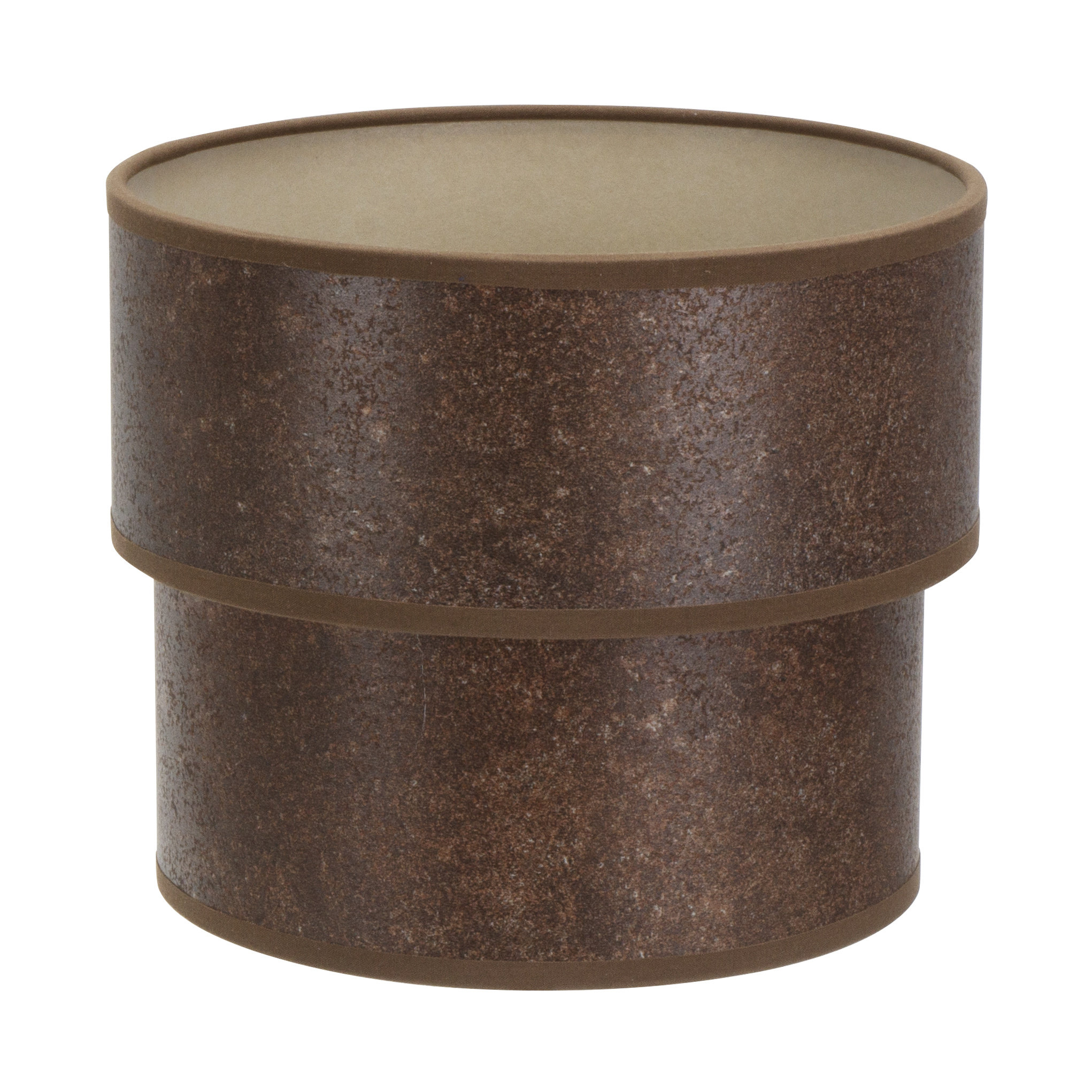 Pantalla Sobremesa Doble Smile E14 Óxido vista frontal, Fabrilamp, luzguru.com