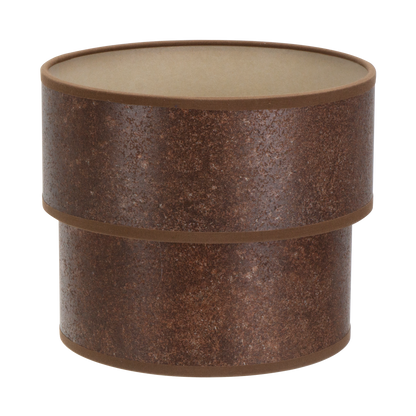 Pantalla Sobremesa Doble Smile E14 Óxido vista frontal, Fabrilamp, luzguru.com