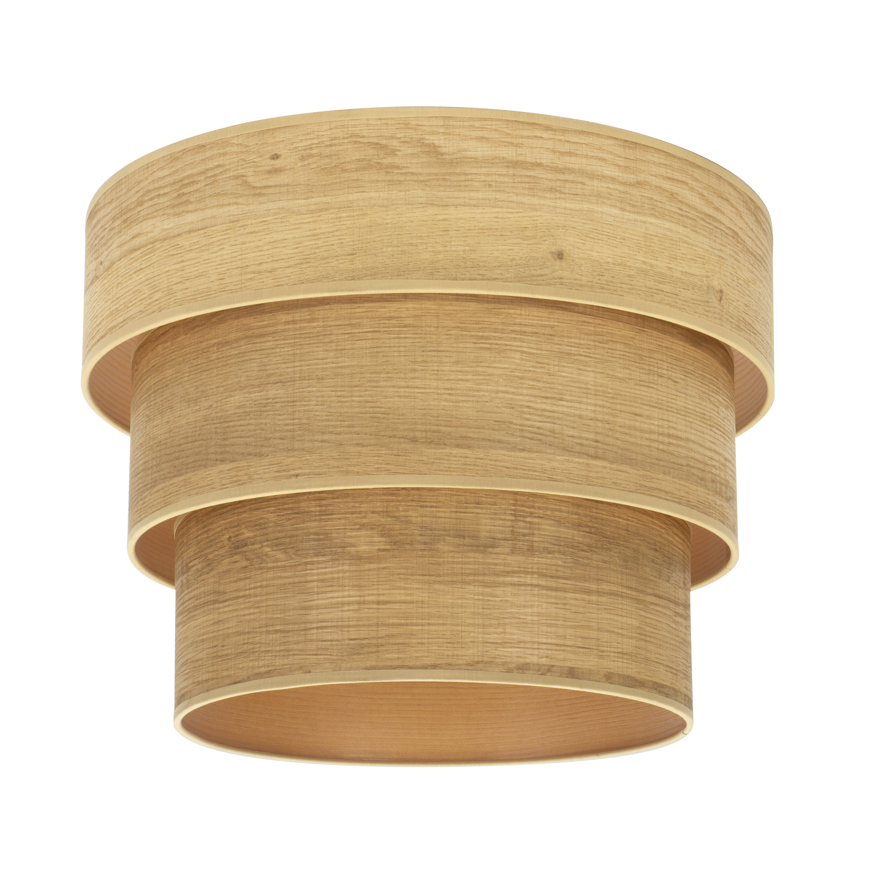 Pantalla colgante triple Smile M10 Madera Clara, vista frontal, Fabrilamp