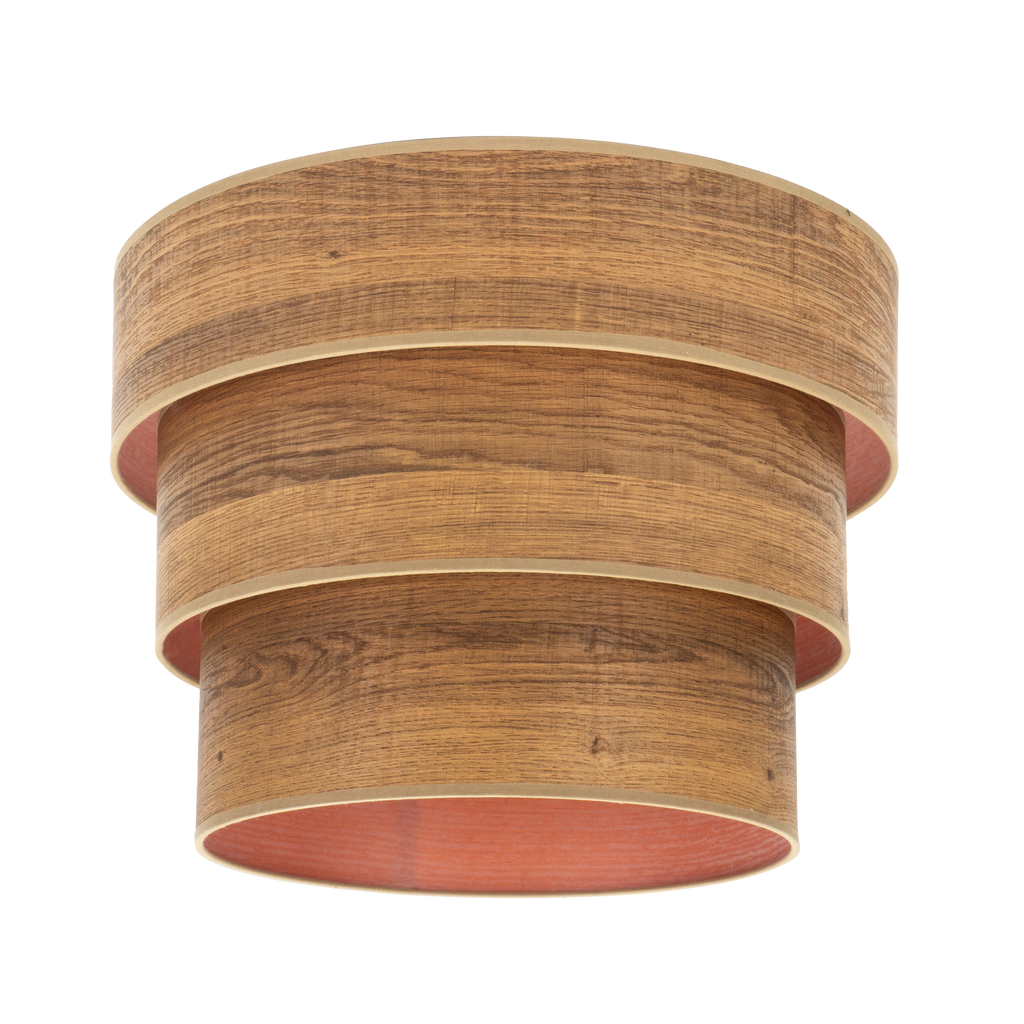 Pantalla colgante triple Smile M10 madera oscura, vista frontal