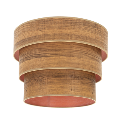 Original pantalla colgante de madera oscura perfecta para comedor