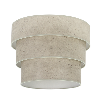 Pantalla colgante triple Smile M10 cemento gris, vista frontal