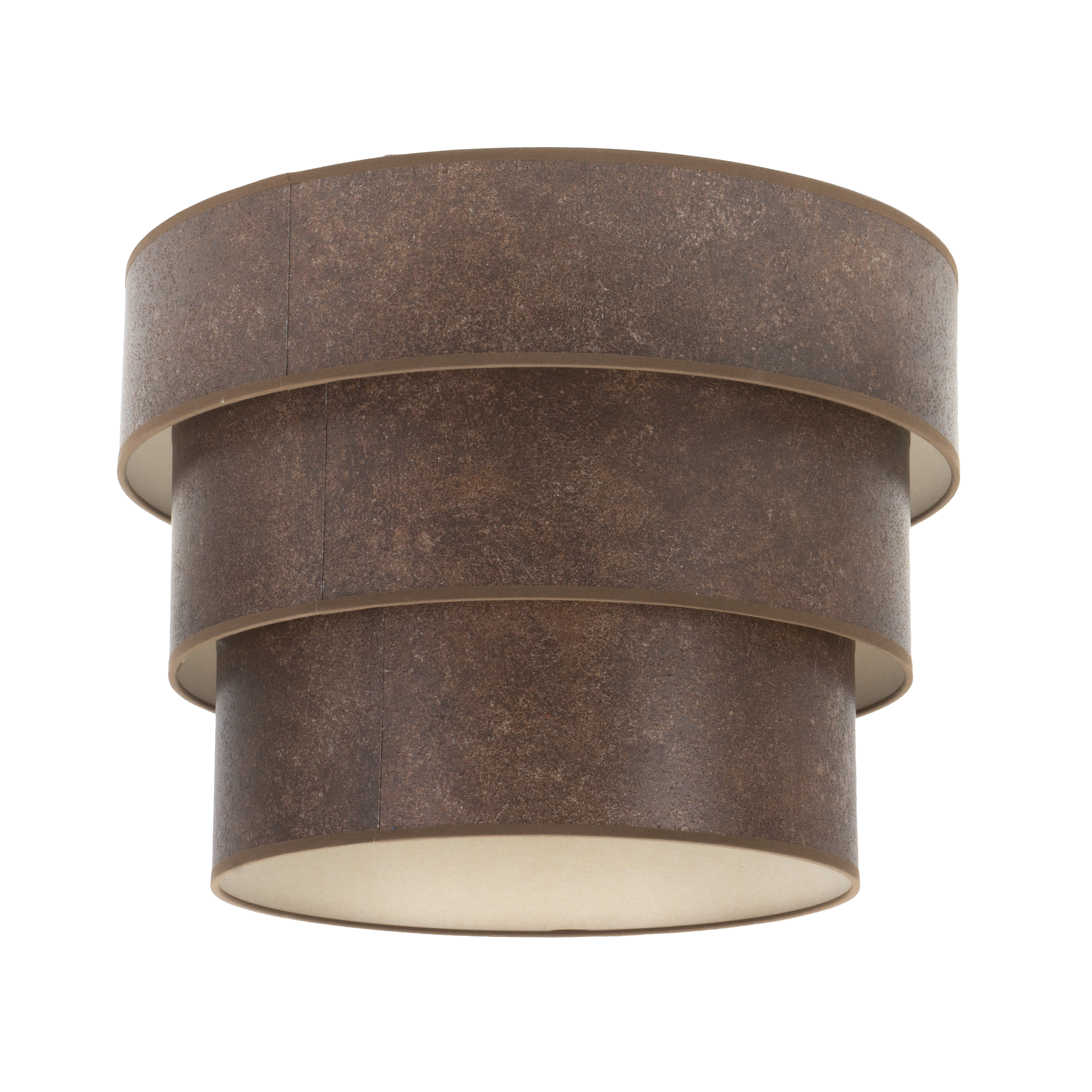 Pantalla colgante triple Smile M10 Óxido, vista frontal, 50x40x28 cm, Fabrilamp.