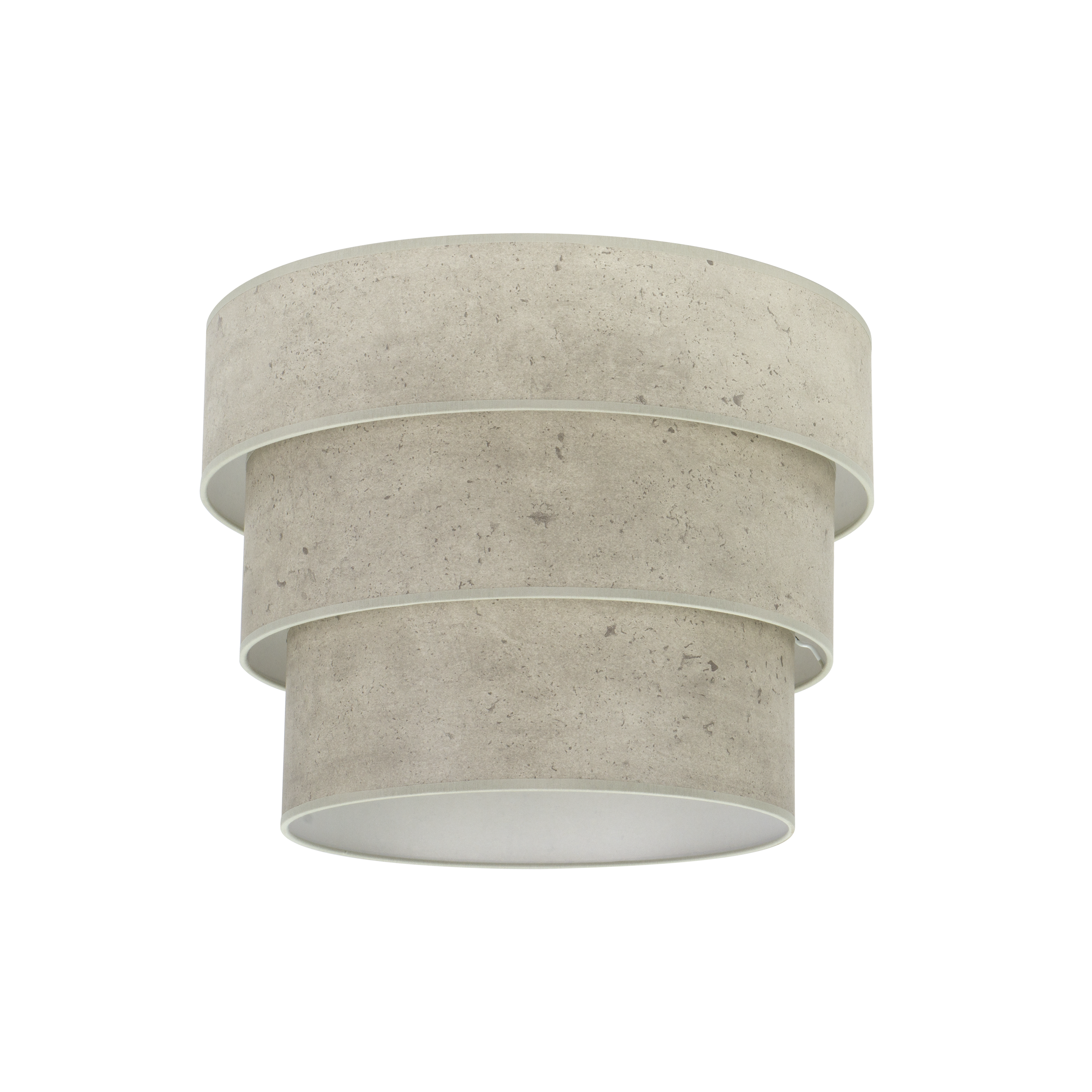 Pantalla colgante triple Smile E27 Cemento Gris, vista frontal. Fabrilamp en luzguru.com