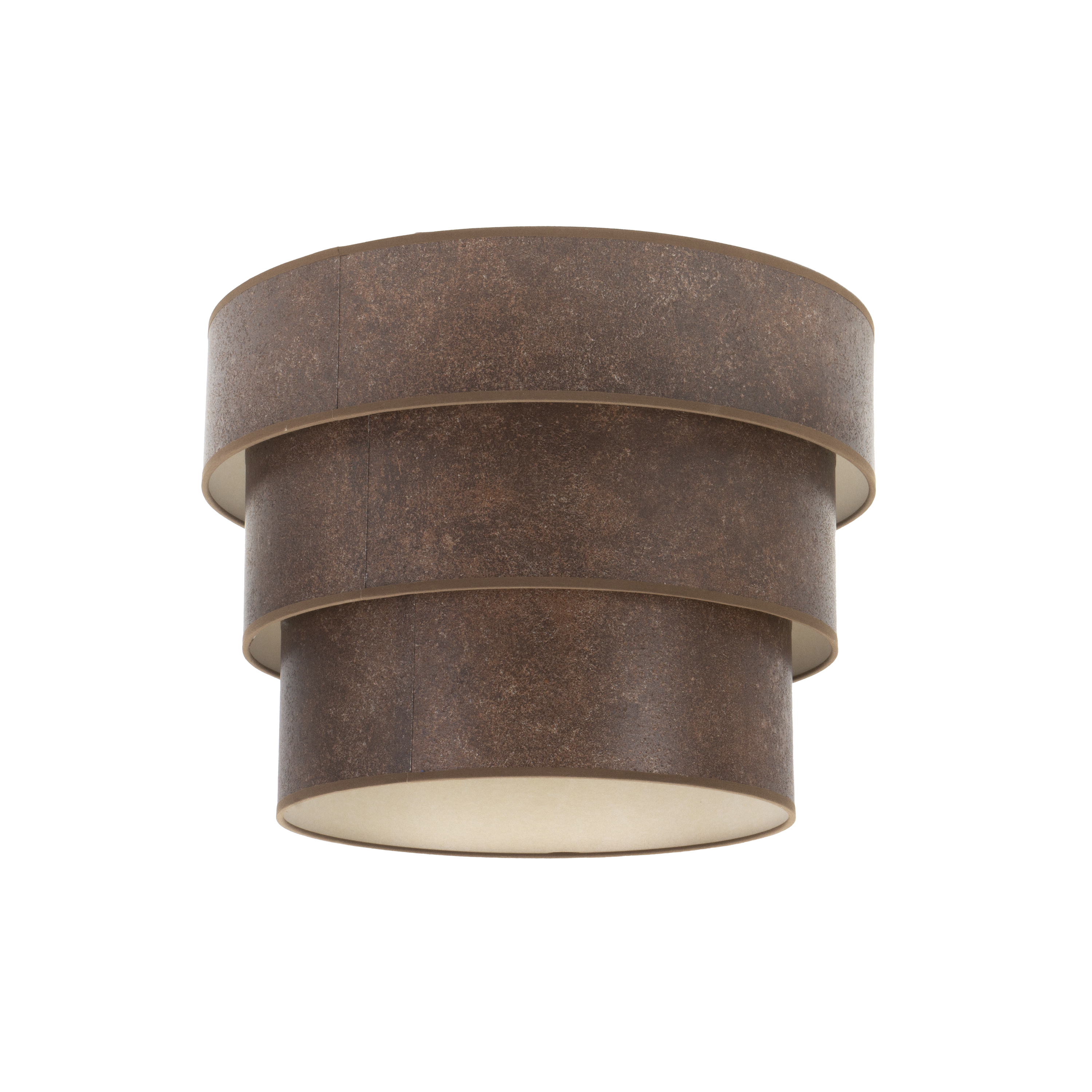 Pantalla colgante triple Smile Óxido, vista frontal, detalle del tejido textil.